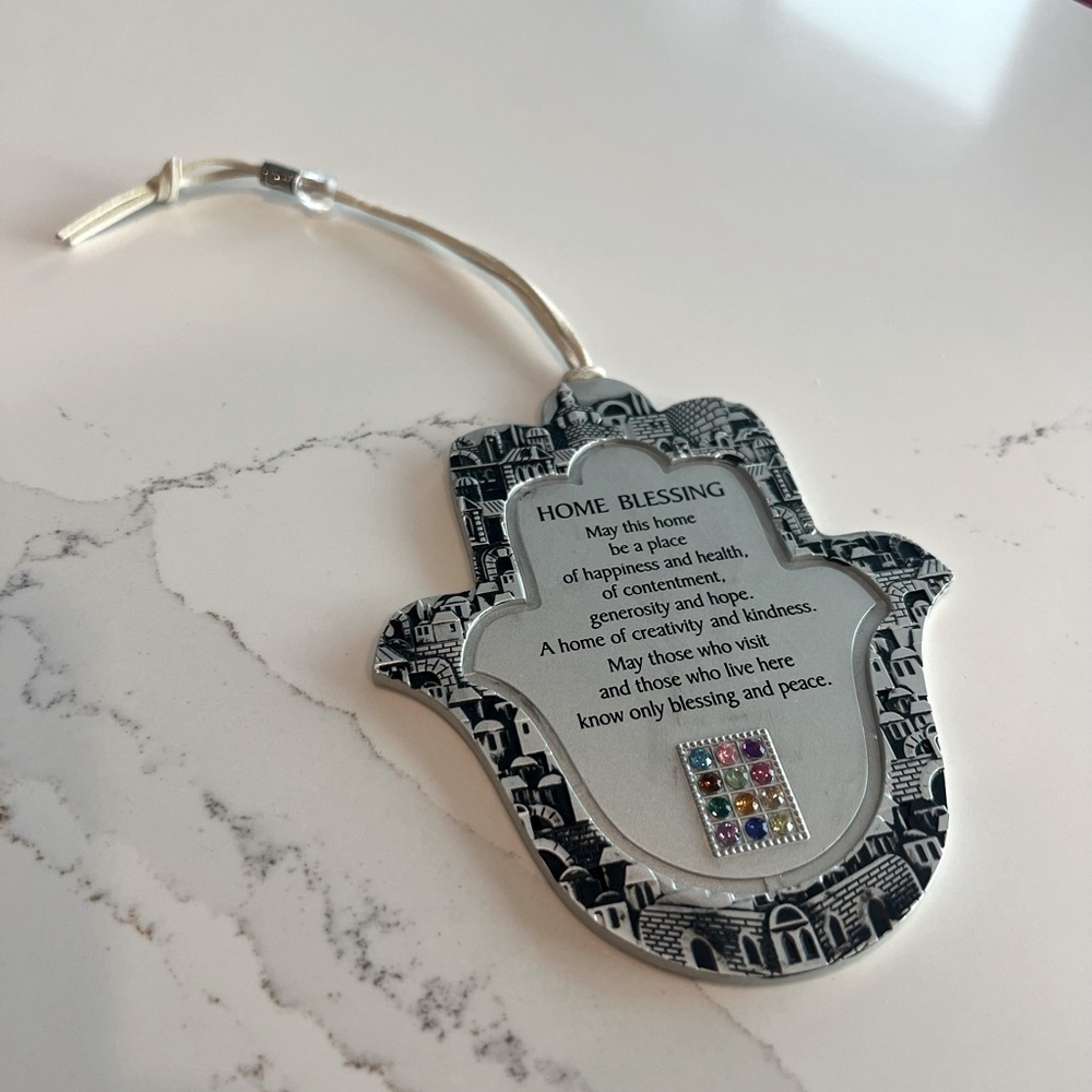 MASORET Hamsa Home Blessing, 17 cm - Good Luck Hamsa Decor, Evil Eye Protection